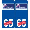 Ski allemagne Balderschwang autocollant plaque sticker département au choix