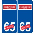 Ski allemagne Oberstdorf autocollant plaque sticker département au choix