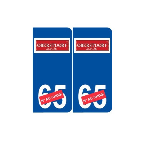 Ski allemagne Oberstdorf autocollant plaque sticker département au choix