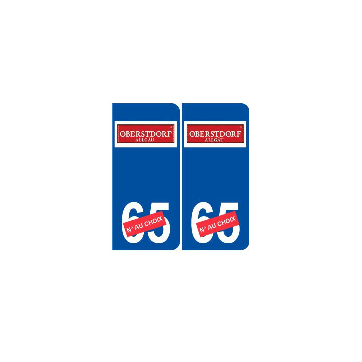 Ski allemagne Oberstdorf autocollant plaque sticker département au choix