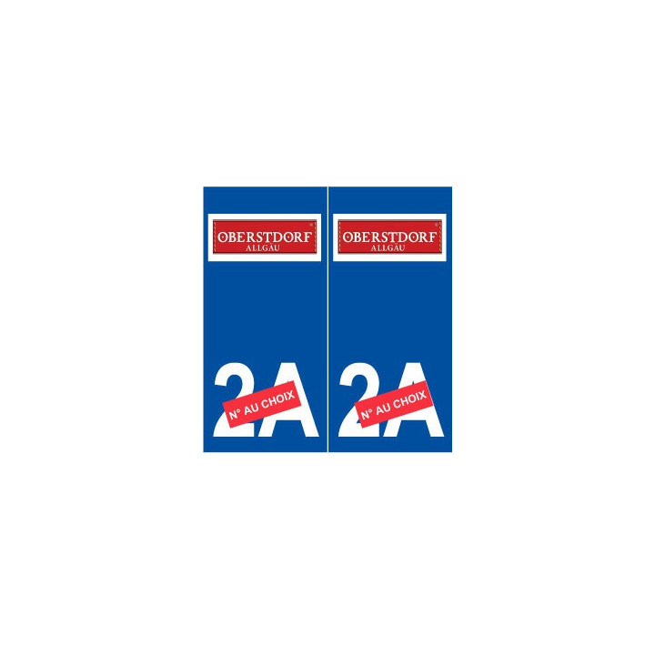 Ski allemagne Oberstdorf autocollant plaque sticker département au choix