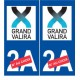 Ski Andorre grand valira autocollant plaque sticker département au choix
