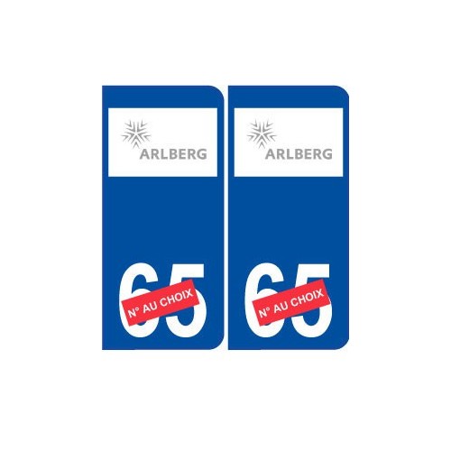 Ski autriche arlberg autocollant plaque sticker département au choix