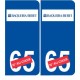 Ski espagne baqueira autocollant plaque sticker département au choix