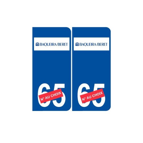 Ski espagne baqueira autocollant plaque sticker département au choix