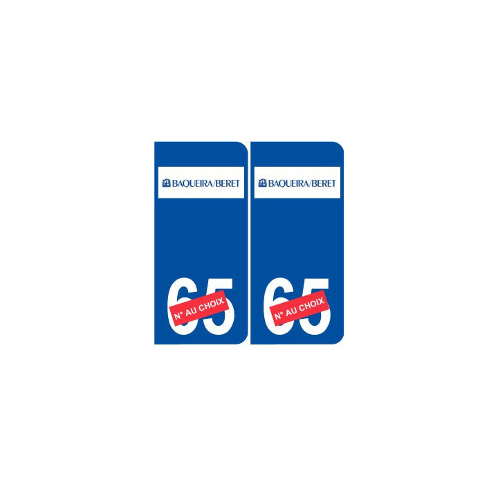 Ski espagne baqueira autocollant plaque sticker département au choix