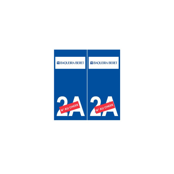 Ski espagne baqueira autocollant plaque sticker département au choix