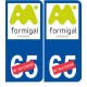 Ski espagne formigal autocollant plaque sticker département au choix