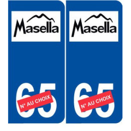 Ski espagne massella autocollant plaque sticker département au choix