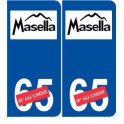 Ski espagne massella autocollant plaque sticker département au choix