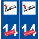 Ski italie cortina autocollant plaque sticker département au choix
