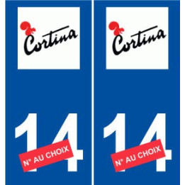 Ski italie cortina autocollant plaque sticker département au choix