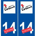 Ski italie cortina autocollant plaque sticker département au choix