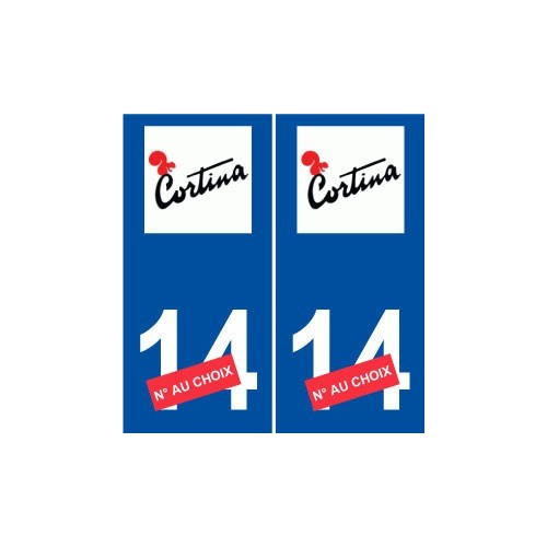 Ski italie cortina autocollant plaque sticker département au choix