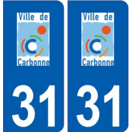 31 Carbonne logo ville autocollant plaque stickers