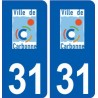 31 Carbonne logo ville autocollant plaque stickers