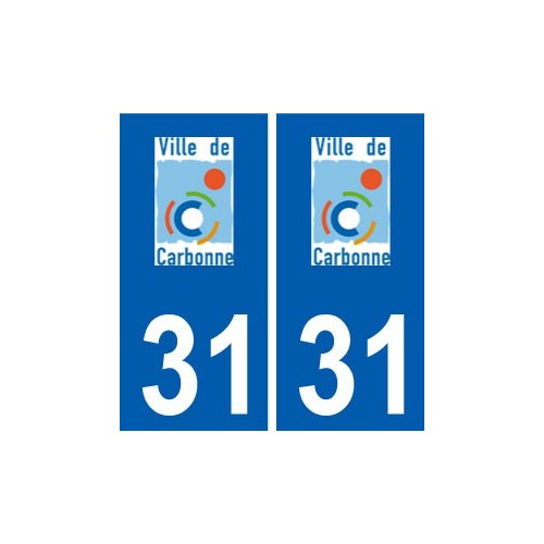 31 Carbonne logo ville autocollant plaque stickers