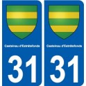 31 Castelnau-d'Estrétefonds blason ville autocollant plaque stickers