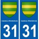 31 Castelnau-d'Estrétefonds blason ville autocollant plaque stickers