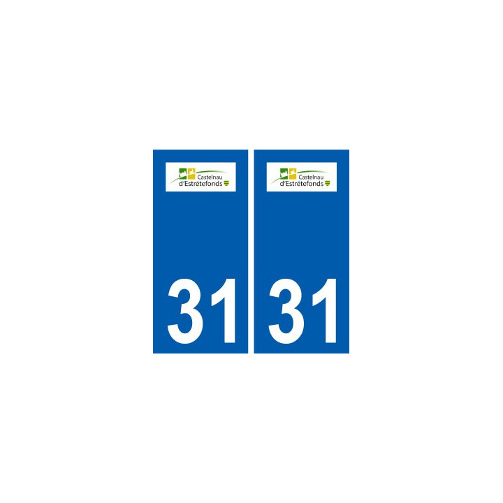 31 Castelnau-d'Estrétefonds logo ville autocollant plaque stickers