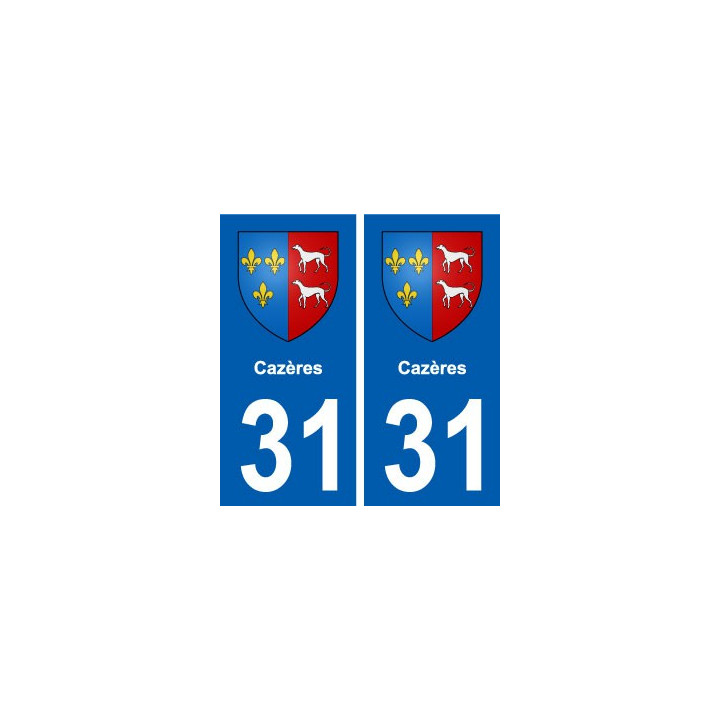 31 Cazères blason ville autocollant plaque stickers