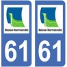 61 Orne autocollant plaque