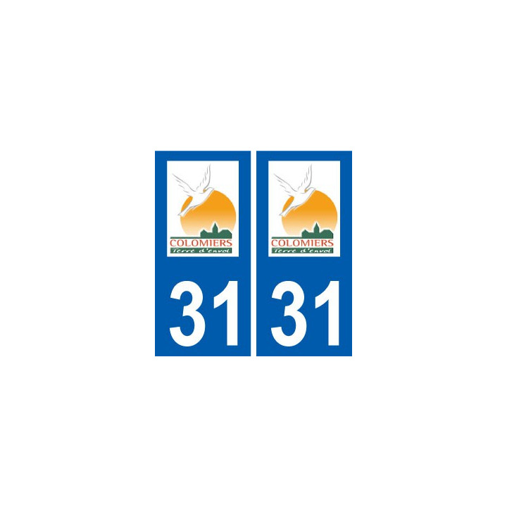 31 Colomiers logo ville autocollant plaque stickers