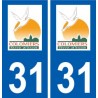 31 Colomiers logo ville autocollant plaque stickers