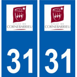 31 Cornebarrieu logo ville autocollant plaque stickers