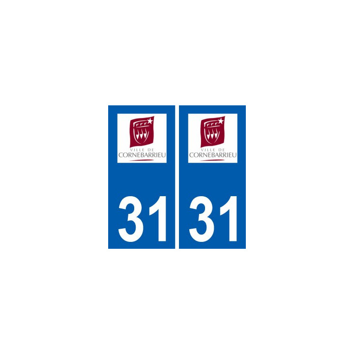 31 Cornebarrieu logo ville autocollant plaque stickers