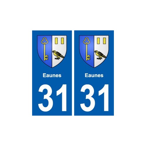 31 Eaunes blason ville autocollant plaque stickers