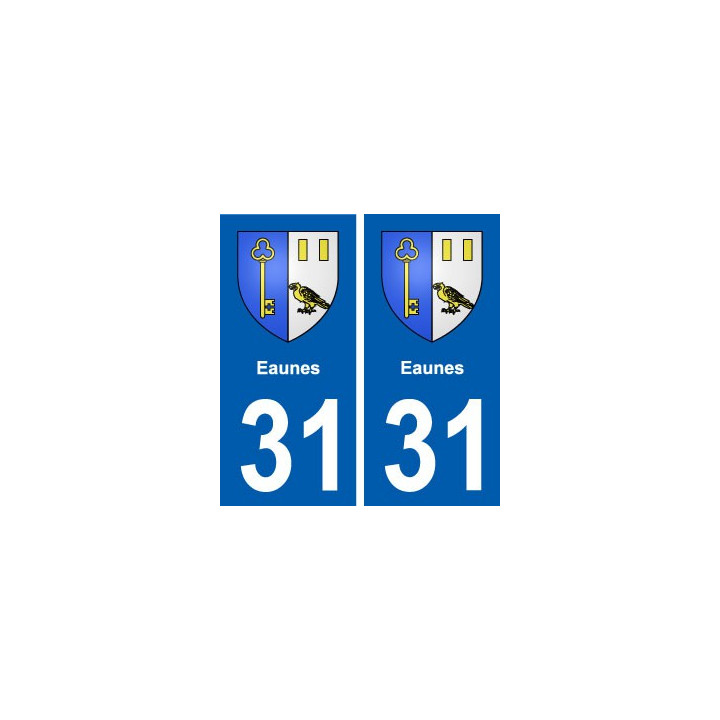 31 Eaunes blason ville autocollant plaque stickers