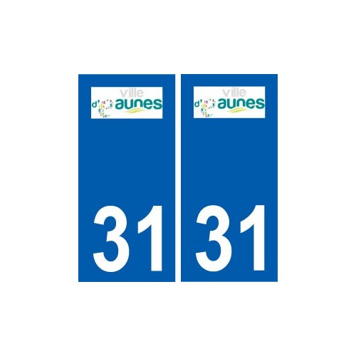 31 Eaunes logo ville autocollant plaque stickers
