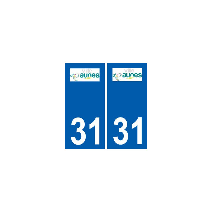 31 Eaunes logo ville autocollant plaque stickers