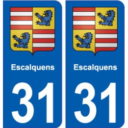 31 Escalquens blason ville autocollant plaque stickers