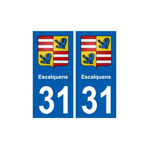 31 Escalquens blason ville autocollant plaque stickers