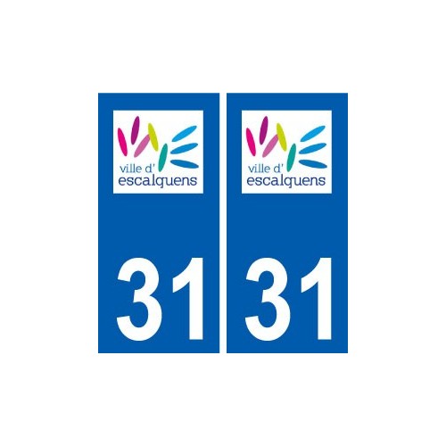 31 Escalquens logo ville autocollant plaque stickers