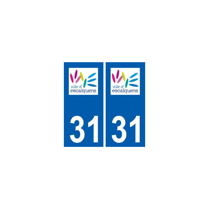 31 Escalquens logo ville autocollant plaque stickers
