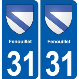 31 Fenouillet blason ville autocollant plaque stickers