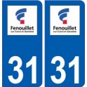 31 Fenouillet logo ville autocollant plaque stickers