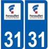 31 Fenouillet logo ville autocollant plaque stickers