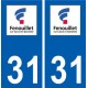 31 Fenouillet logo ville autocollant plaque stickers