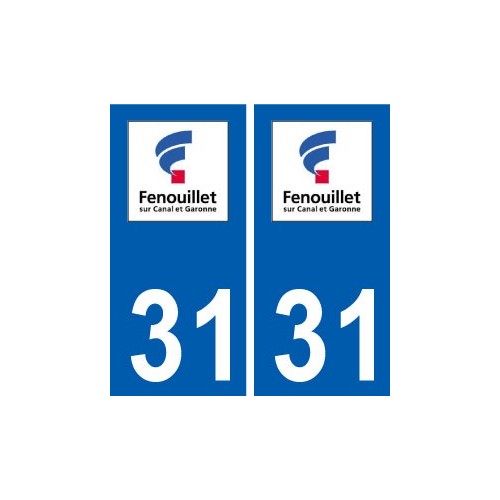 31 Fenouillet logo ville autocollant plaque stickers