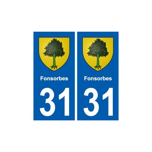 31 Fonsorbes blason ville autocollant plaque stickers
