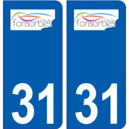 31 Fonsorbes logo ville autocollant plaque stickers