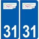31 Fonsorbes logo ville autocollant plaque stickers