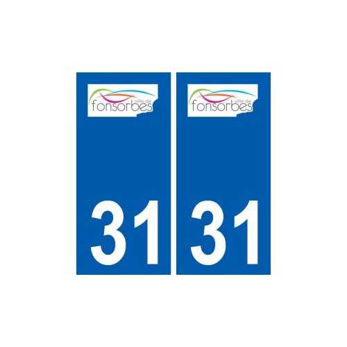 31 Fonsorbes logo ville autocollant plaque stickers