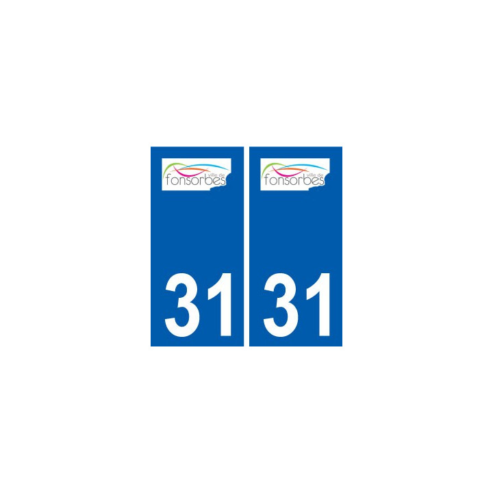 31 Fonsorbes logo ville autocollant plaque stickers