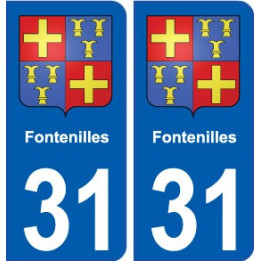 31 Fontenilles blason ville autocollant plaque stickers