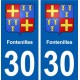 31 Fontenilles blason ville autocollant plaque stickers